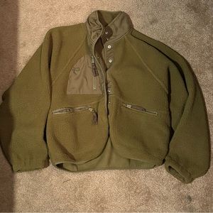 Free People Green Fuzzy Sweater